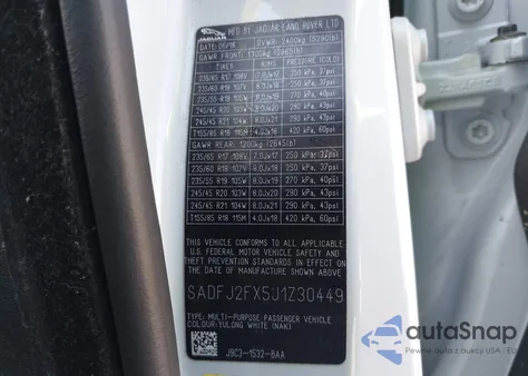 2018 Jaguar E-Pace R-Dynamic S/S из США, поврежденный, VIN SADFJ2FX5J1Z30449